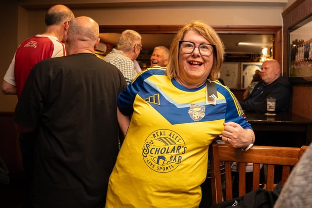 Another Seadogs fan shows off her new away team shirt.