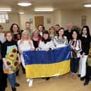 Organiser Iryna Kutsemakhina with the Salvation Army's Angela and Steve Noble and the Ukrainian team