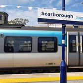 A TransPennine Express train at Scarborough Railway Station