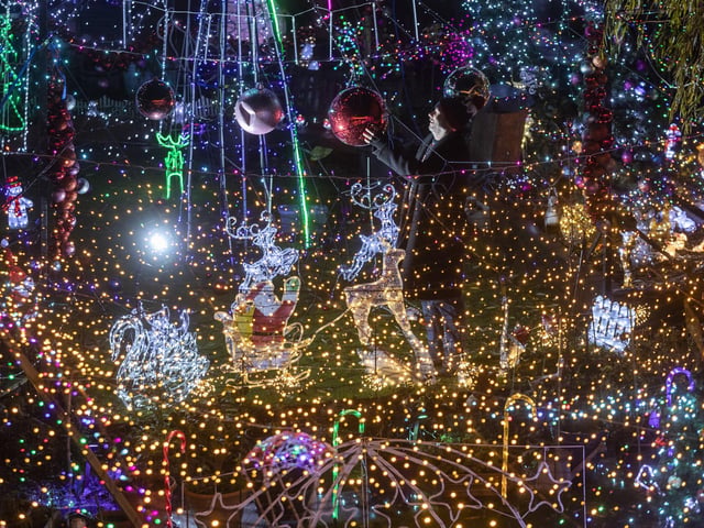 Nigel Watkinson, 56, loves the reaction when people see the winter wonderland he has created.