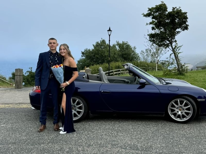 A gorgeous duo ready to go to the event.