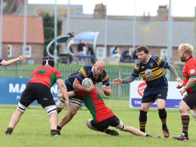 A Brid player is halted in his tracks.