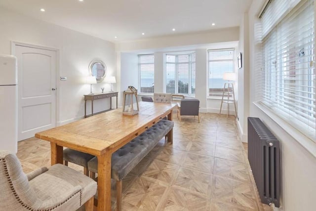 Spacious rooms with views out to sea.