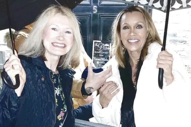 Sally-Ann Fawcett presents Vanessa Williams with her Iconic Queen award.