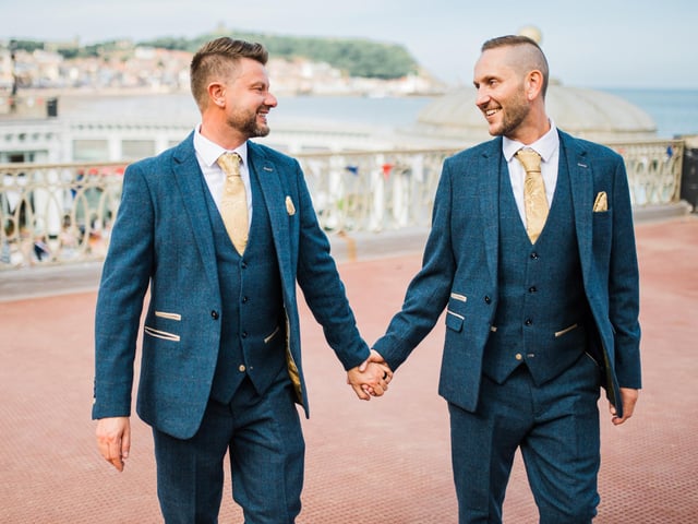A happy couple tie the knot at Scarborough Spa.
picture: Richard Wood Photography.