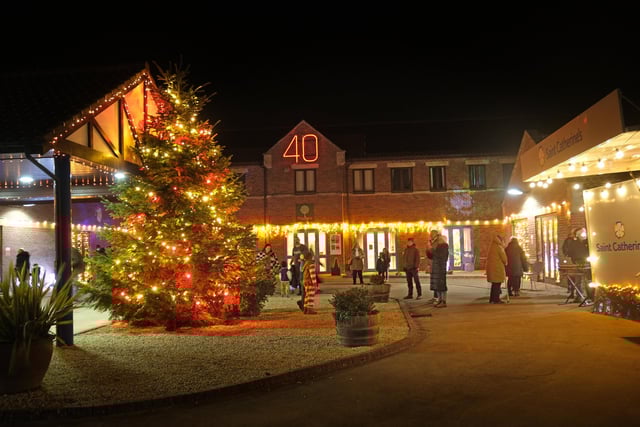 Saint Catherine's looks magical following the light switch on
