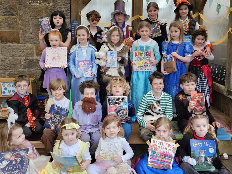 Children at Goathland School enjoy World Book Day.