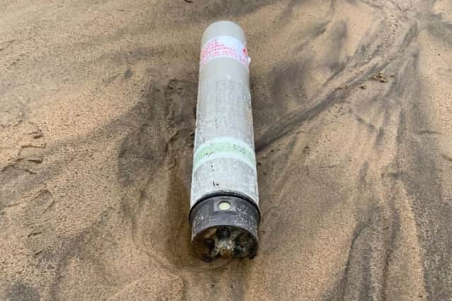 Bridlington Coastguard, Humberside Police, Humberside Fire and Rescue Service and EOD safely resolved the incident. Photo: Bridlington Coastguard.