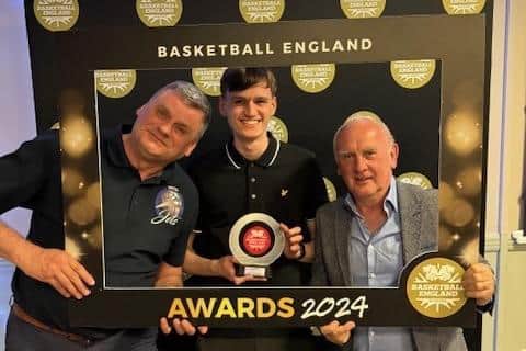Whitby Jets with their Basketball England award.