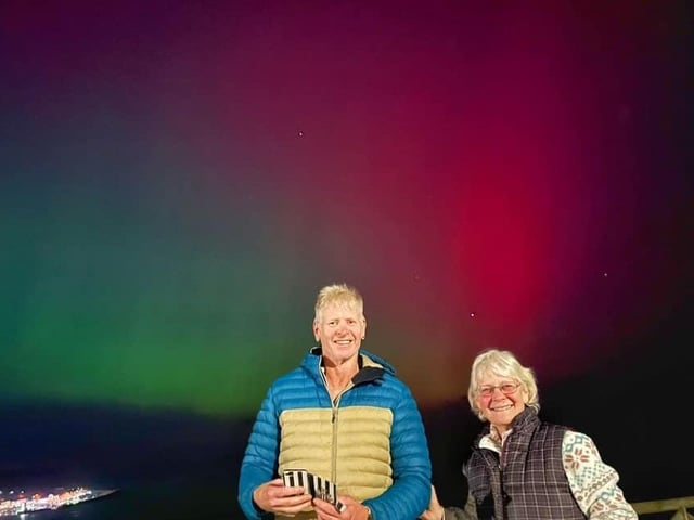 Kayleigh Rochelle took this gorgeous photo of her parents with the Northern Lights in Scarborough.