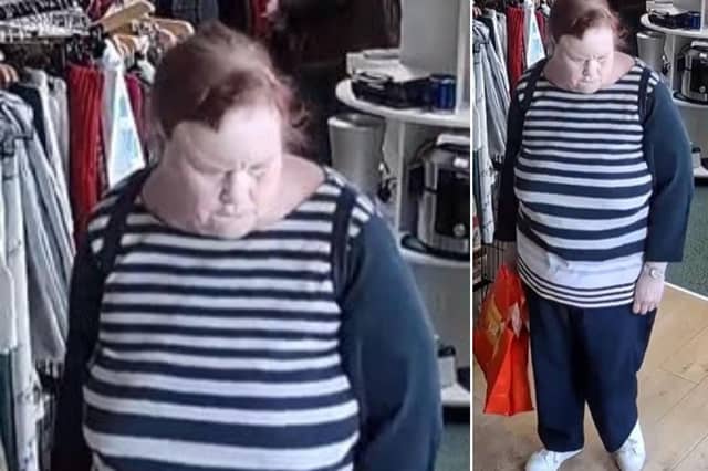 North Yorkshire Police have issued this CCTV of a woman hey would like to speak to, following a theft from the Filey Cat Rescue Shop in Scarborough on May 18.