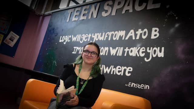 Volunteers like Alliyah Ishaq go the extra mile to make sure they can find books that interest them and if they can’t then they can reserve them