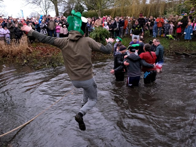 Celebrations at the traditional east v west event.