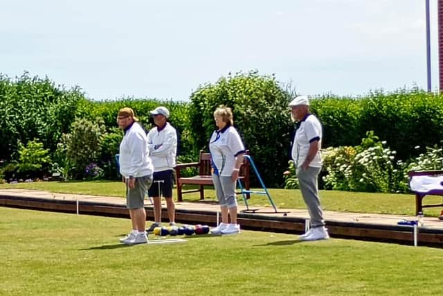 Bridlington Alexandra Bowls Club members competing in the Arthur Porter Trophy.