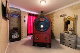 A Harry Potter-themed bedroom is a treat for Hogwarts fans.
