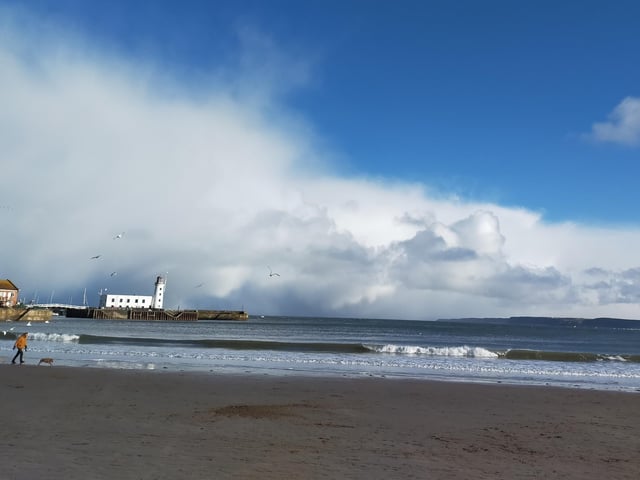 Scarborough lighthouse, by Peter Robinson.