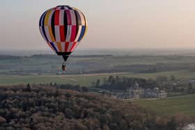 Balloonist John Till above Castle Howard.
picture: Nick Howard