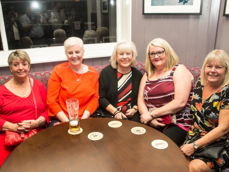 Linda, Margaret, Carol, Helen, & Mariette enjoying themselves in The Waterhouse.