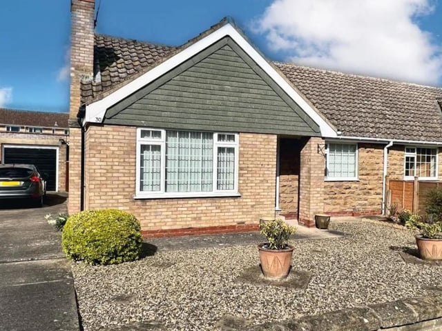 This three bedroom and one bathroom semi-detached bungalow on Abbots Garth in Seamer is currently for sale with Colin Ellis for £240,000.
