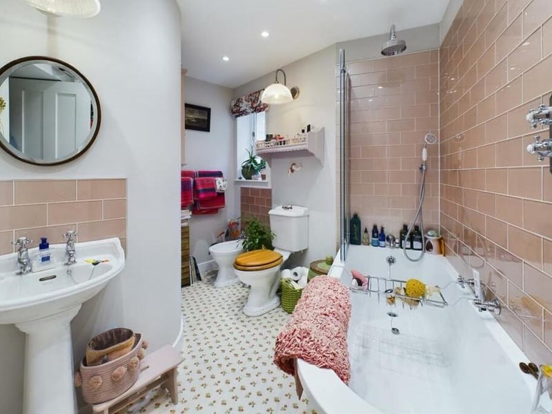 A stylish bathroom within the property.