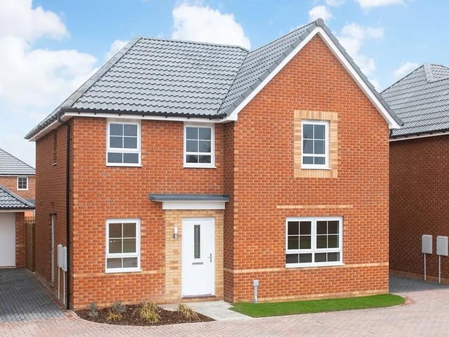 This four bedroom and two bathroom detached house is for sale with Barratt Homes with a guide price of £395,000
