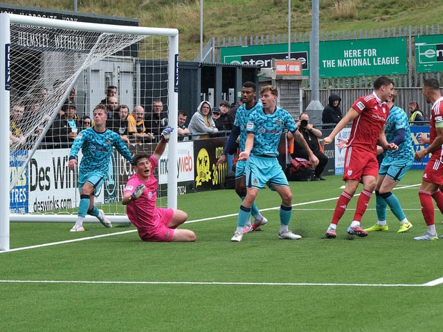Boro score against Southport. Photo by Richard Ponter