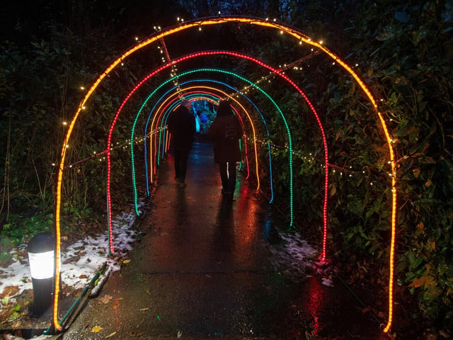 The colourful archway is a beautiful addition to the event.