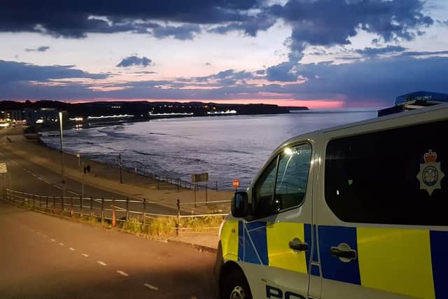 Police in Scarborough have appealed for help to identify offenders who let off fireworks outside Scarborough Police Station on New Year's Eve