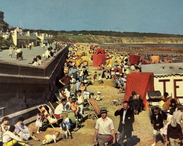 This photo shows Bridlington's North Beach in the 1960s.