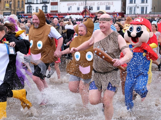 You are certainly from Scarborough if you know that New Year's Day is for charging into the sea wearing fancy dress.
