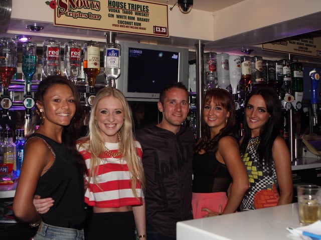 Snowy's bar staff Phoebe, Bobbie, Kyle, Adele and Abbie