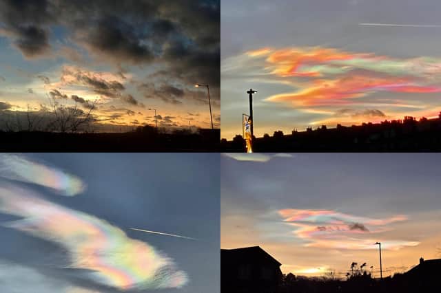 'Rainbow clouds' spotted across Yorkshire as residents look to the skies in awe of the phenomena.