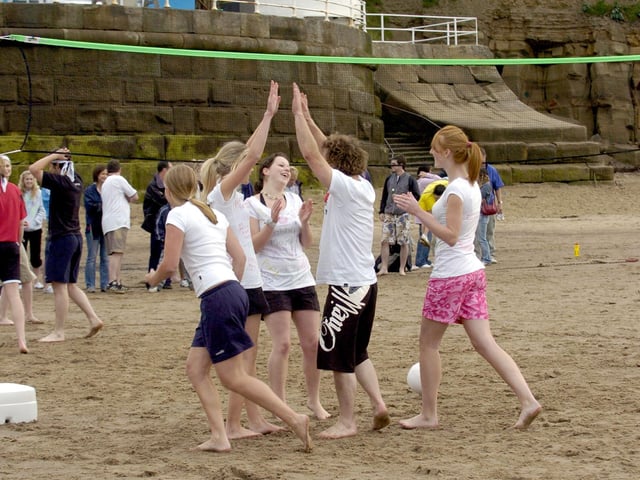 Despite the cold conditions, there was a good turn out for the volleyball competition on Whitby beach.