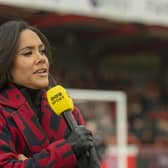 BBC presenter Alex Scott hosted the Football Focus programme from Scarborough this morning as part of 'Non-league Day'