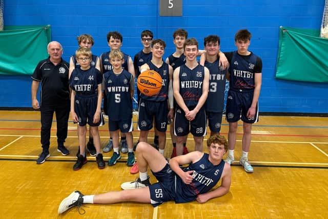 Whitby Jets Under-16s line up before their NYRBL game against Scarborough Seahawks at Pindar Leisure Centre.