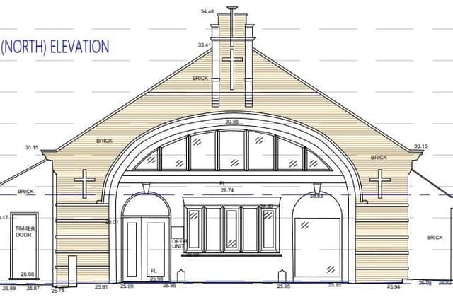 Proposed elevations for the Church House Centre, Whitby.