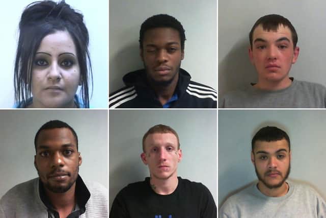 Top row (L-R) - Christina Stelious Xiourroupas, Javough Denmar Ennis, Neil Kenneth Gordon. Bottom row (L-R) - Patrick King, Daniel Keith Ellis, Theo John Waldron