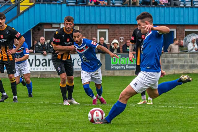 Jacob Gratton was spot on for 10-man Whitby Town in the late 1-0 win at league leaders Radcliffe