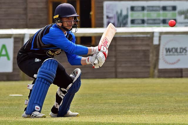 Tristan Van Schalkwyk shows his skill for Scarborough CC.