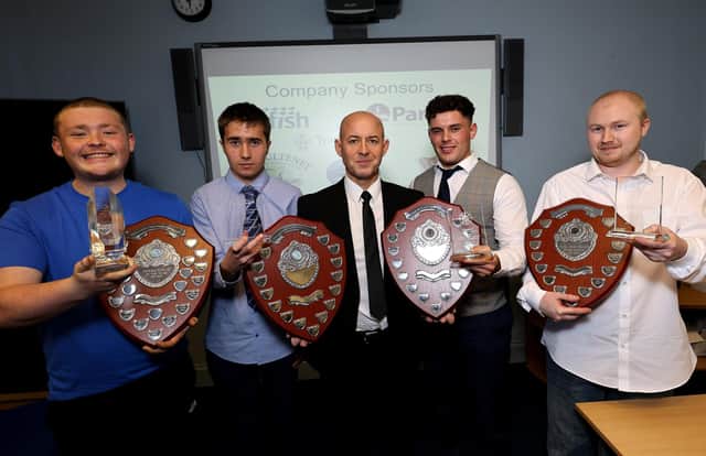Whitby Fishing School CEO Andy Hodgson with the award recipients.
picture: Richard Ponter