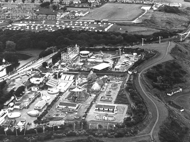 An aerial view of Scarborough Zoo and Marineland/Mr Marvels.