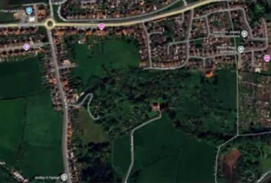 Housing development site land between Resolution Way and Pembroke Way. photo: Google Maps