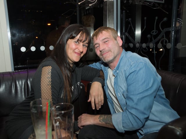 Bev & Chris relaxing in The Mist Bar.