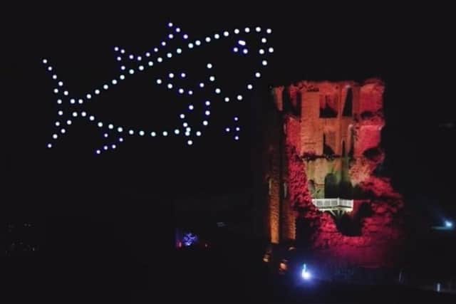 Drone show at Scarborough Castle - Image: The Scarborough Fair