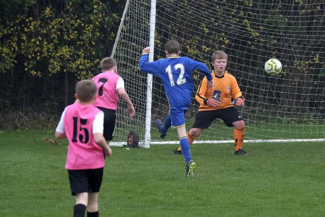 Ayton Under-13s fire at the Eastfield goal