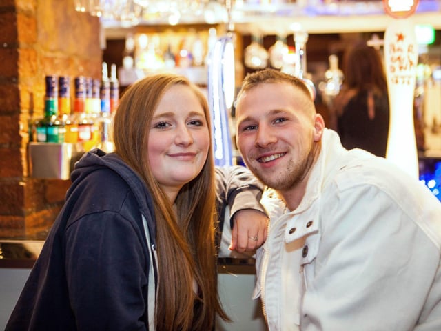 Rosella & Daniel who were on holiday in Scarborough enjoy a quiet drink in Ink Lounge Bar.