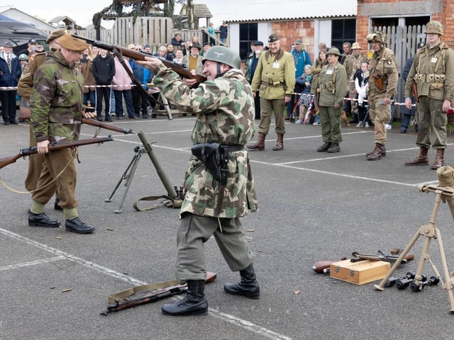 The event featured gun firing demonstrations