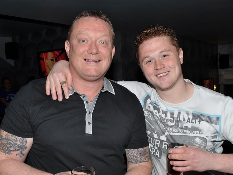 Father and son, Peter and James, in Storm