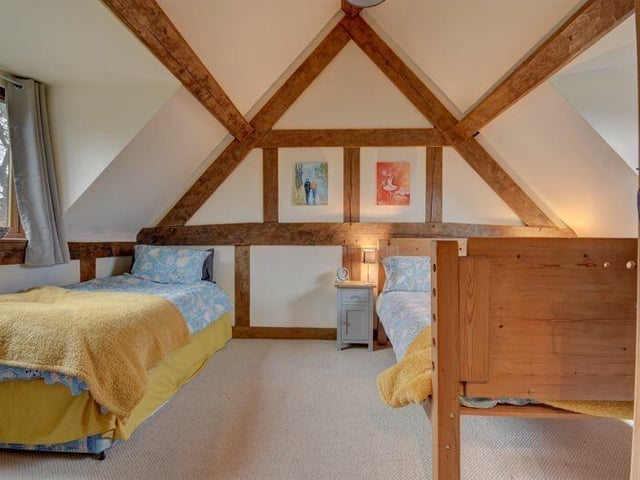 A twin-bedded room of character.