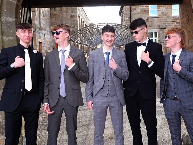 Lads dressed in their best for prom night.